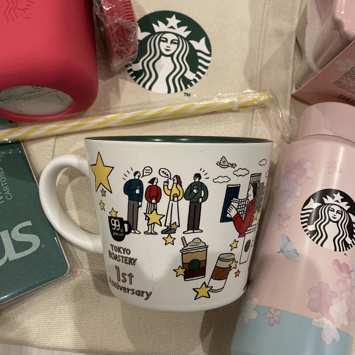 スターバックス スタバ STARBUCKS 福袋 2022 ステンレスタンブラー ステンレスボトル マグカップ　SAKURA ロースタリー コーヒージャーニー_画像3