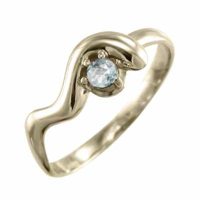 指輪 1粒 石 金運 象徴 ヘビ k10イエローゴールド アクアマリン 35％OFF 3月の誕生石 保障できる