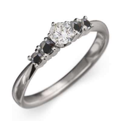 指輪 プラチナ900 ブラックダイヤモンド 4月誕生石 天然ダイヤモンド 売り込み ◆セール特価品◆