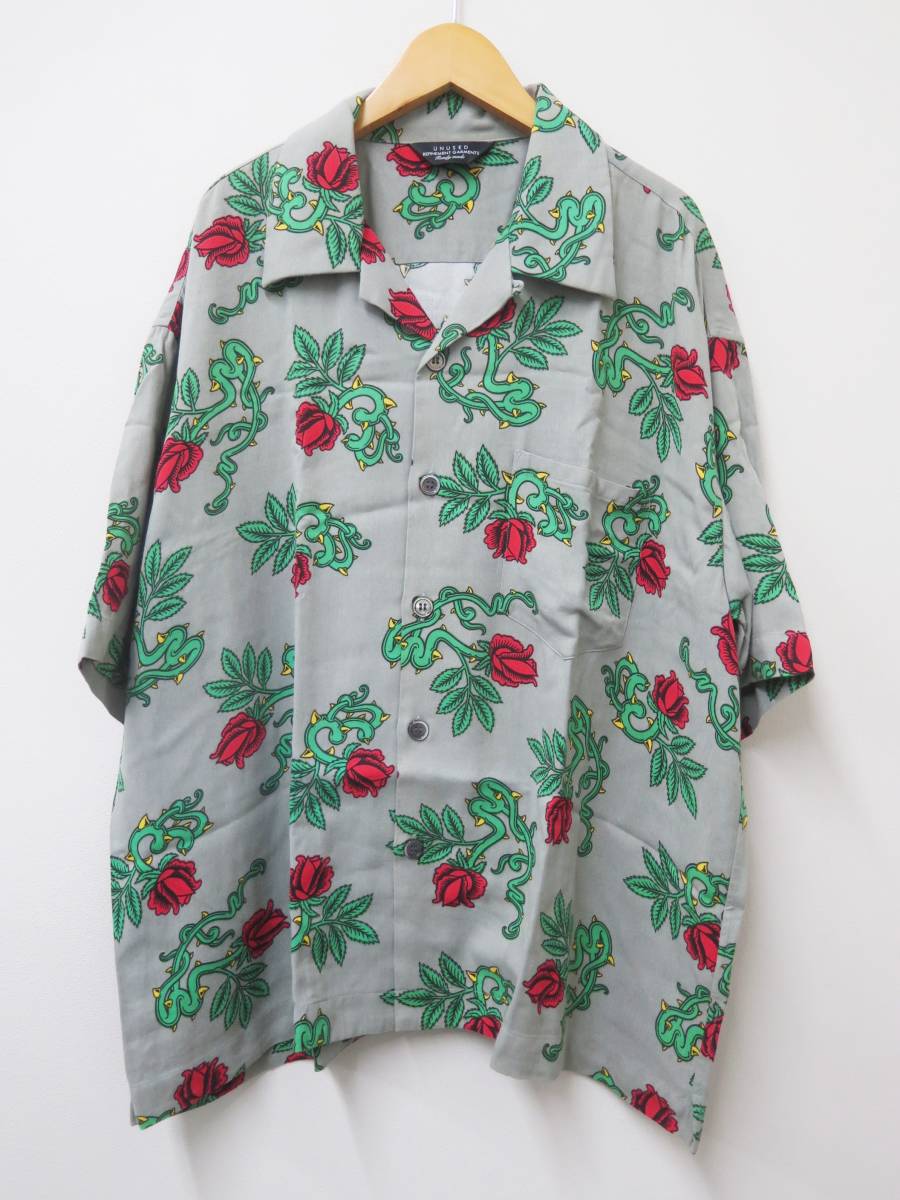 UNUSED アンユーズド US1405 18SS Rose Pattern Short Sleeve Shirt