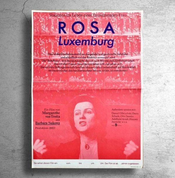 希少！映画『ローザ・ルクセンブルク』ベルリンの壁崩壊前東ドイツでの告知ポスター