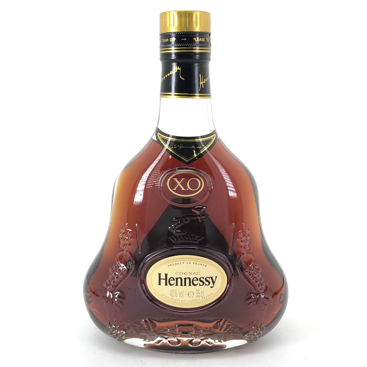 ヘネシー Hennessy XO 金キャップ クリアボトル ハーフボトル 350ml
