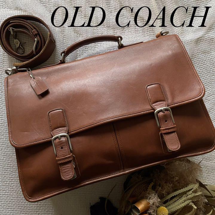 美品 OLD COACH オールドコーチ ビジネスバッグ 2way A4収納 ブリーフ