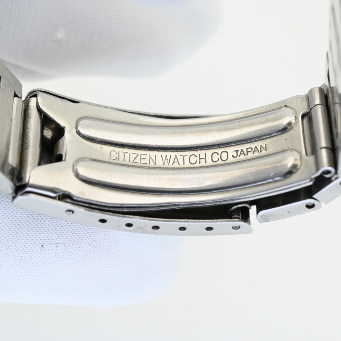 シチズン●チャレンジタイマー 1976年製造 ツノ/クロノグラフ 純正ベルト 自動巻 オートマチック メンズ腕時計 ジャンク 4-901177 67-9011_画像9