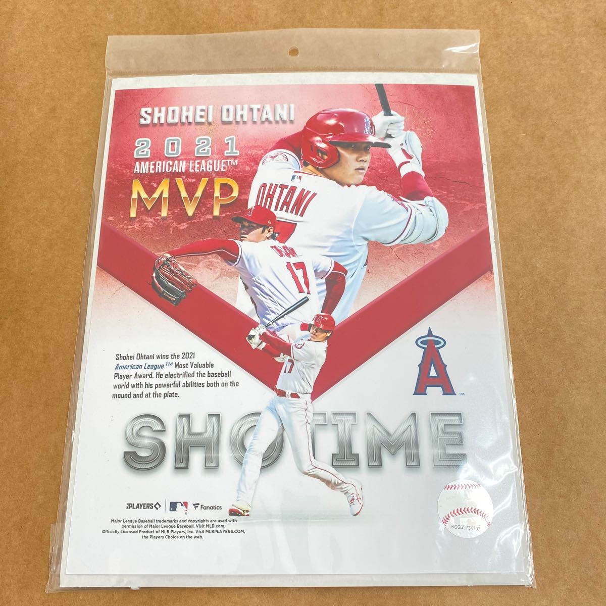 公式フォト エンゼルス大谷翔平MVP記念写真 正規ライセンス商品 公式フォト エンゼルス大谷翔平MVP記念写真 正規ライセンス商品