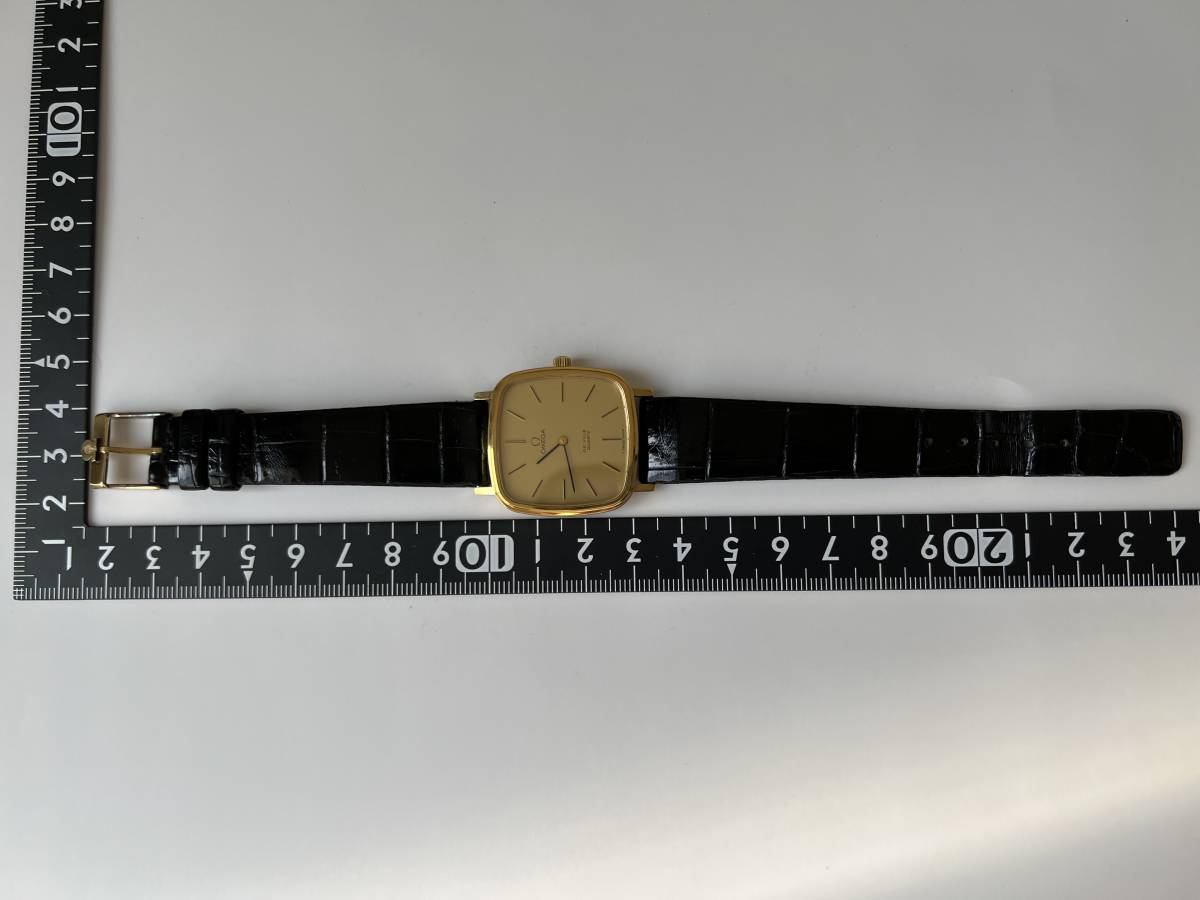 Y33稼働品 OMEGA オメガ デビル 腕時計 QZ クオーツ 1330 プッシュ式