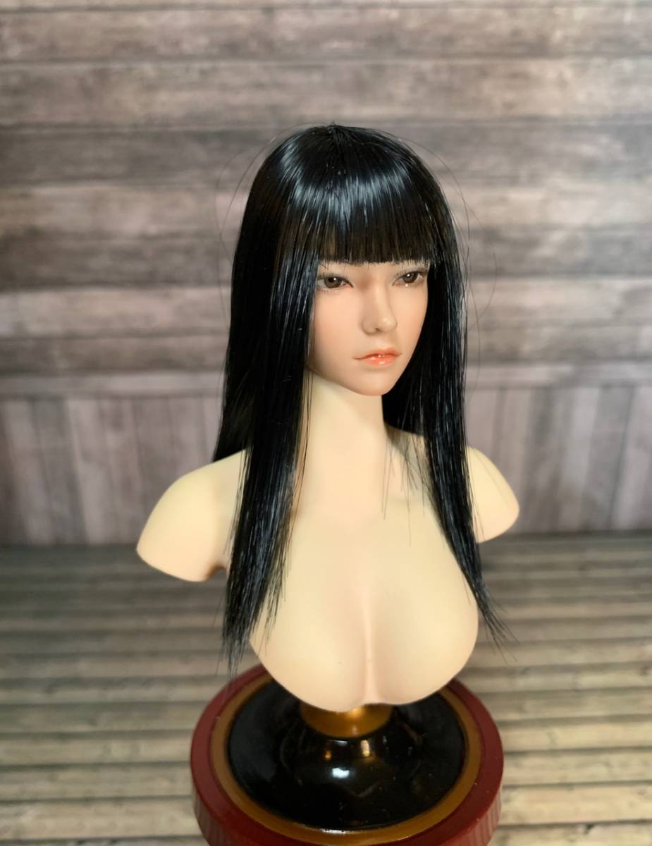 nemuring 1/6 カスタムヘッド リアルフェイス 女性ヘッド 【黒髪 nemuring 1/6 カスタムヘッド リアルフェイス 女性ヘッド 【黒髪