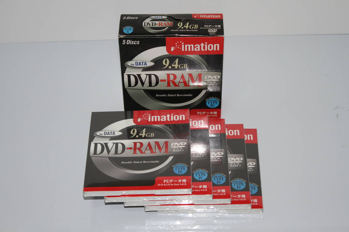 IMACTION IMATION DVD-RAM 9,4 ГБ картриджа тип DVRAM-9,4S 5 штук установлены неиспользованные