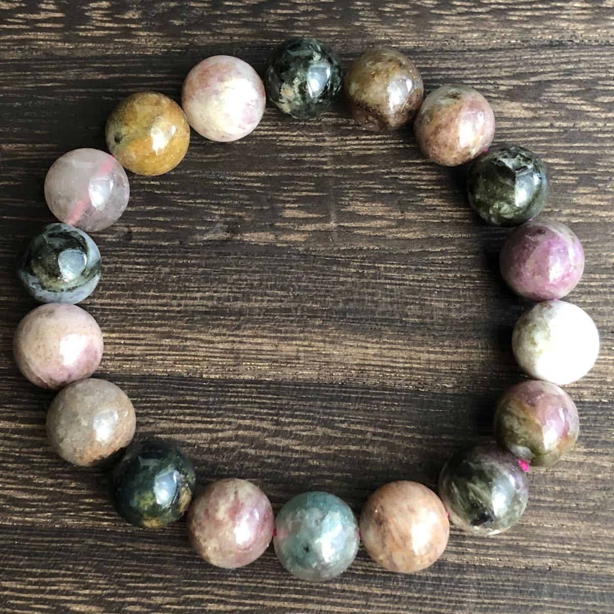 * new goods * multicolor! Mix tourmaline bracele * approximately 11.* approximately 35g* inside surroundings approximately 16.5.* natural stone electric stone Power Stone 10 month birthstone 