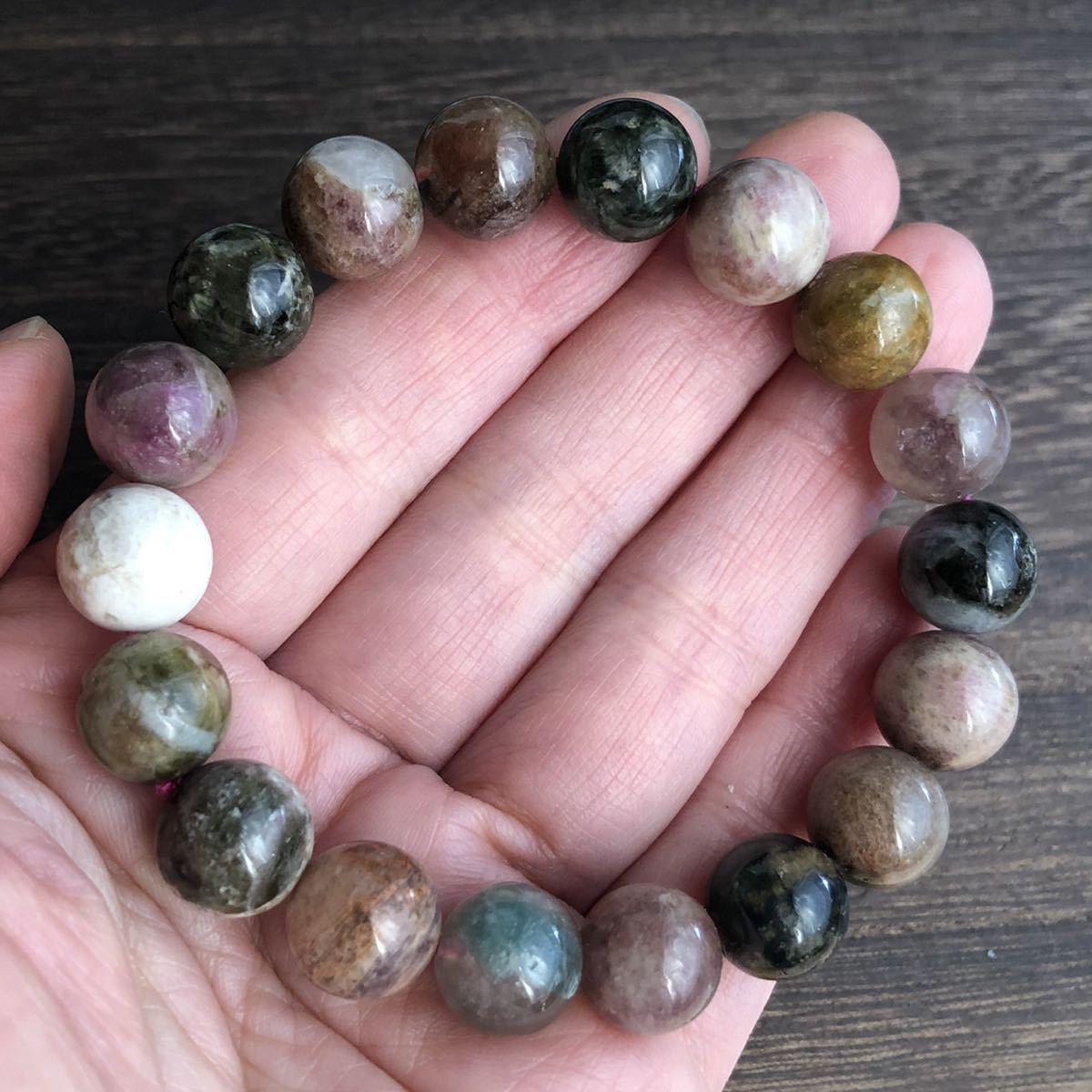 * new goods * multicolor! Mix tourmaline bracele * approximately 11.* approximately 35g* inside surroundings approximately 16.5.* natural stone electric stone Power Stone 10 month birthstone 