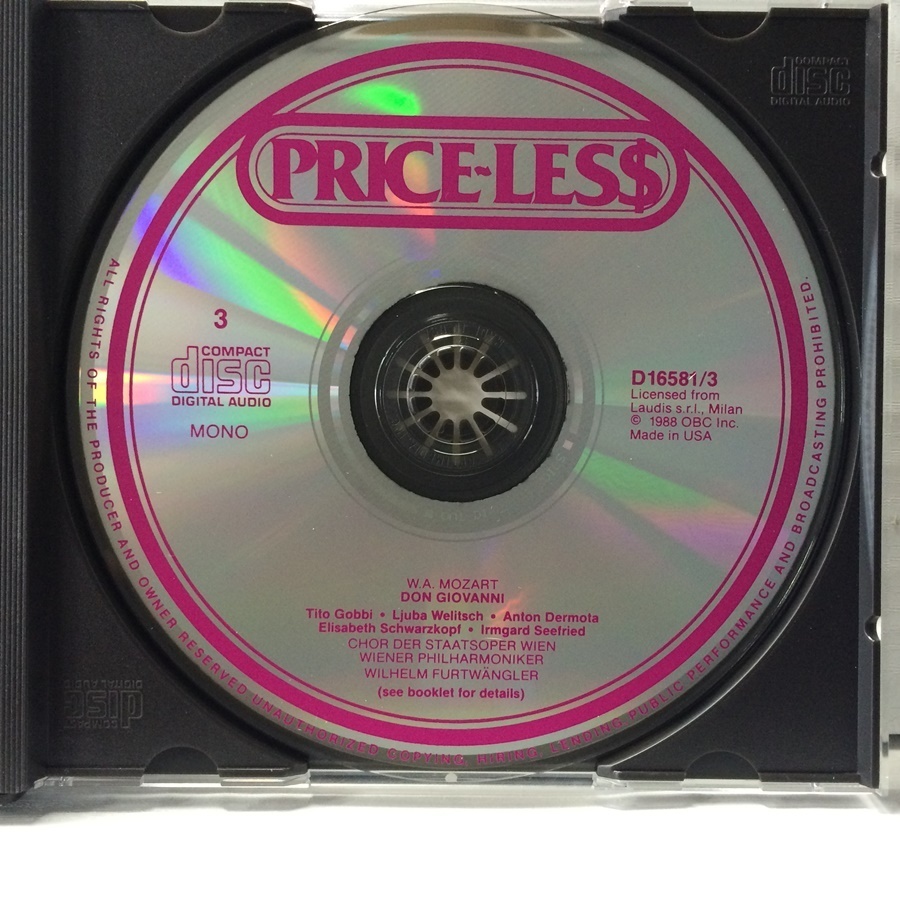 3CD PRICE-LESS フルトヴェングラー モーツァルト ドン・ジョヴァンニ_画像6