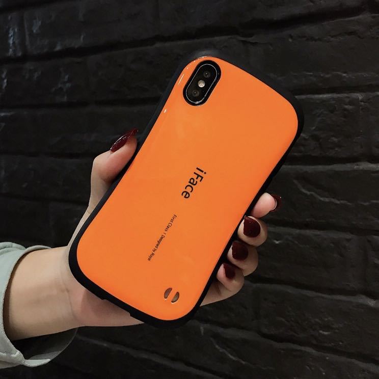 オレンジ　iFace iPhoneXR用　ケース First Class ハードケース アイフォン 耐衝撃 落下防止 ストラップ穴付き　箱付き