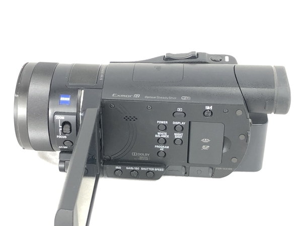 SONY ソニー ビデオカメラ FDR-AX100 4K 光学12倍 ブラック Handycam ハンディカム カメラ 中古 S6171697_画像7
