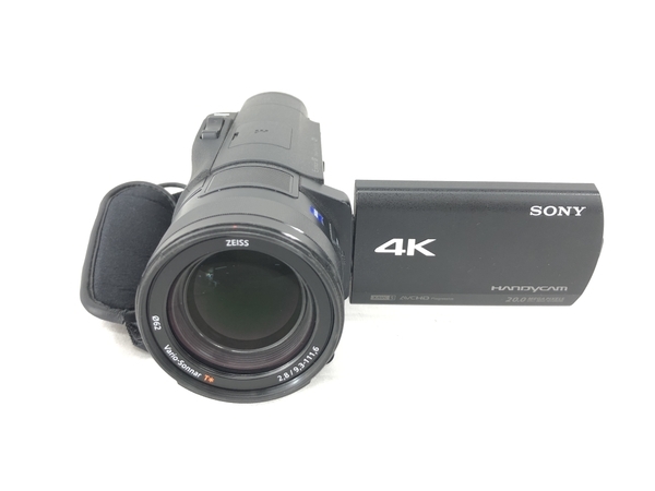 SONY ソニー ビデオカメラ FDR-AX100 4K 光学12倍 ブラック Handycam ハンディカム カメラ 中古 S6171697_画像3