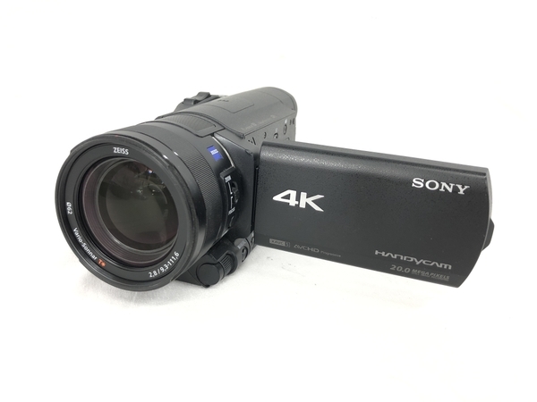 SONY ソニー ビデオカメラ FDR-AX100 4K 光学12倍 ブラック Handycam ハンディカム カメラ 中古 S6171697_画像1