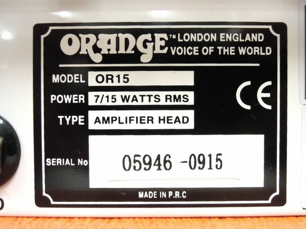 ORANGE OR15 ギター アンプ 音響機材 オレンジ 中古 O6184355_画像9