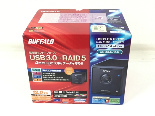 BUFFALO HD-QL12TU3/R5J 12TB HD USB 3.0 対応 バッファロー ドライブステーション 未使用F6203612_画像1