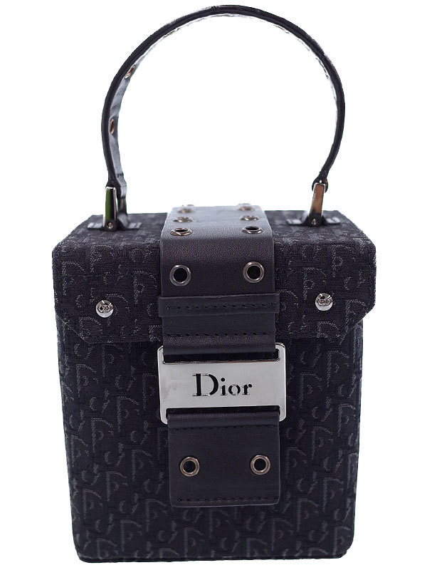 中古 【Christian Dior】クリスチャンディオール『トロッター柄 バニティバッグ』レディース 化粧ポーチ 1週間保証