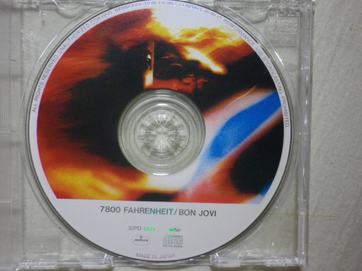  Picture запись specification [Bon Jovi/7800°Fahrenheit(1985)]( булавка nap есть,1988 год продажа,32PD-1003, снят с производства, записано в Японии,.. есть,Tokyo Road)