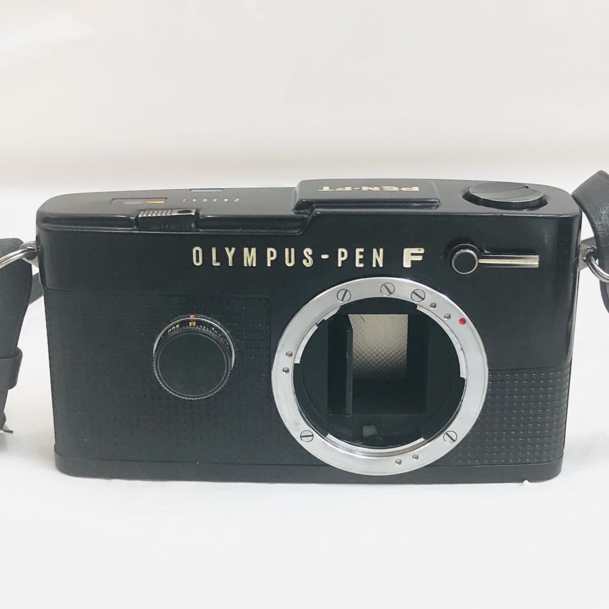 1円 ジャンク OLYMPUS PEN FT オリンパス ペン ブラック ボディ レンズ F.zuiko auto-s 1:1.8 f1.8 38mm ケース キャップ フィルムカメラ _画像3