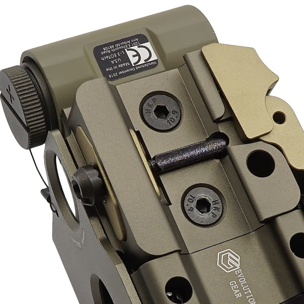 米海兵隊特殊 EVOLUTION GEAR EOTech EXPS3-0 ホロサイト レプリカ 反射軽減レンズ搭載 FDE ANODIZED L3刻印  CLASSIC ドットサイト