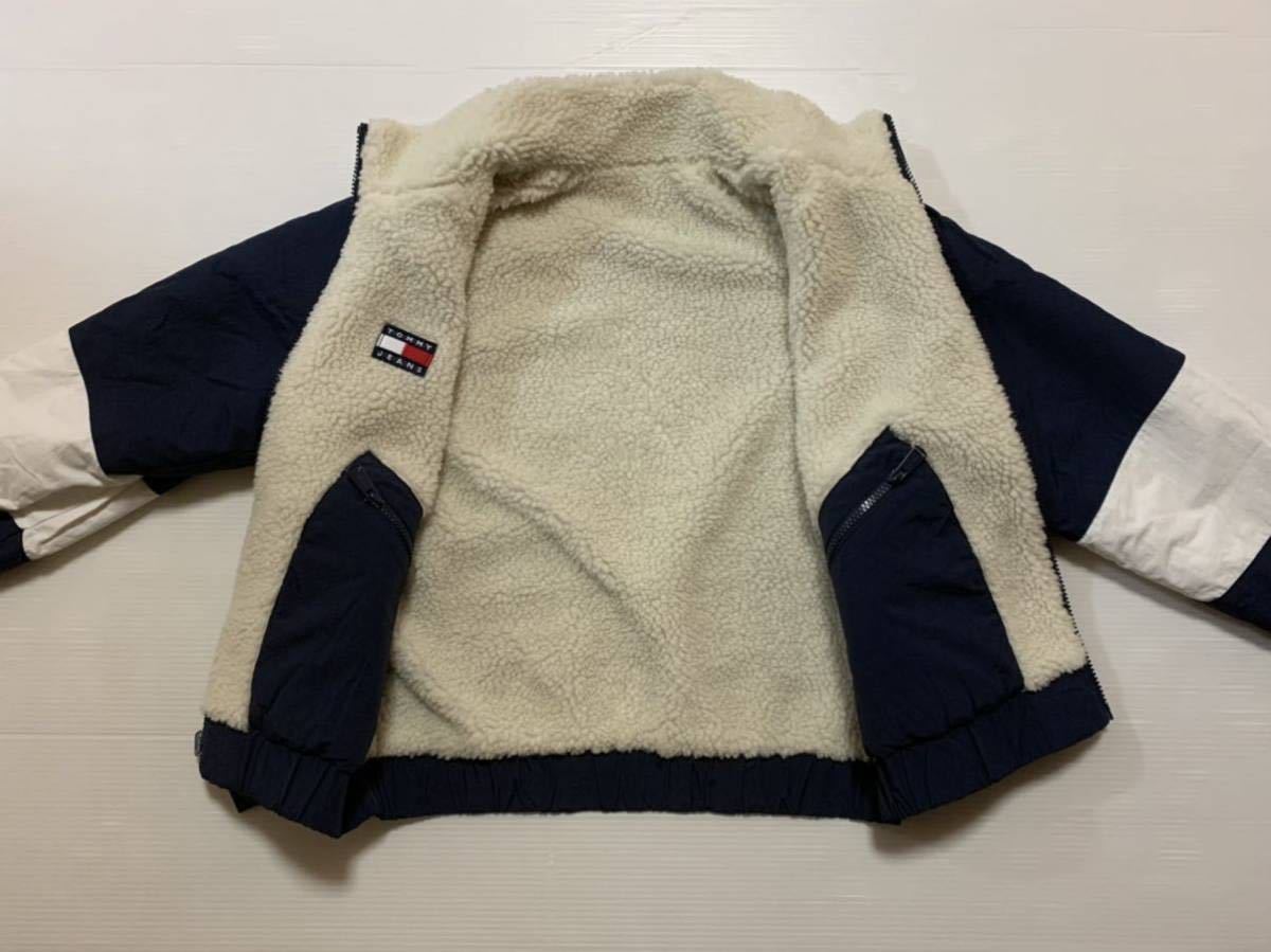 ☆未使用 TOMMY JEANS トミージーンズ リバーシブル シェルパジャケット ボアジャケット Sサイズ ジップアップ_画像9