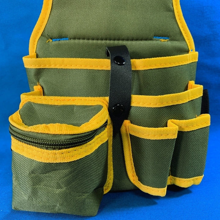 工具袋 工具入れ ウエストポーチ ウエストバッグ ポーチ 腰袋 ガーデニング DIY 多機能 黄緑_画像4