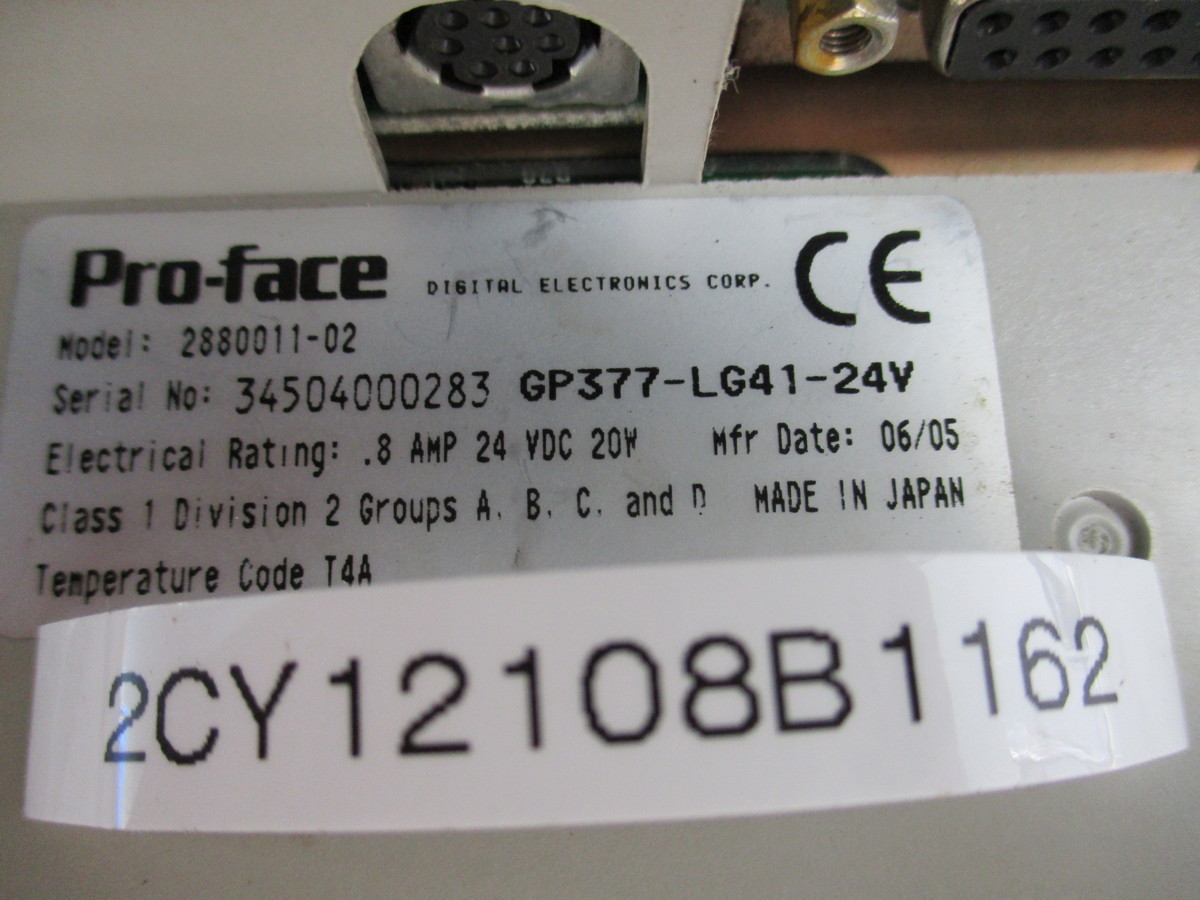 格安 PRO-FACE GP377-LG41-24V プログラマブル表示器 2880011-02 - その他 - hlt.no