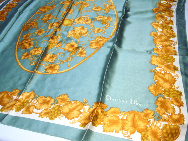 C.Dior/ディオール 大判スカーフ 100％シルク クリーニング済み(服飾 
