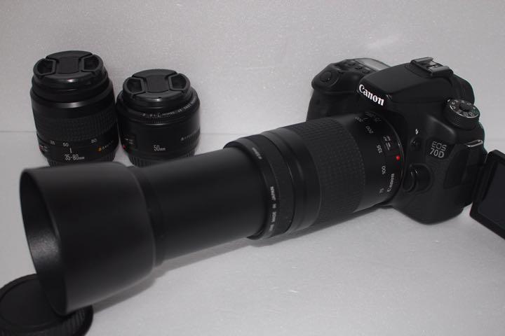 大人気の キャノン Canon 標準＆望遠＆単焦点トリプルレンズセット44