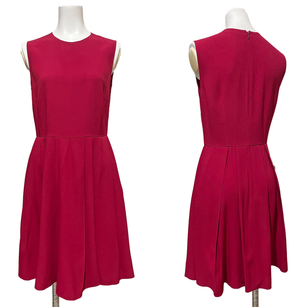  новый товар красный Valentino RED VALENTINO плиссировать One-piece красный #38*