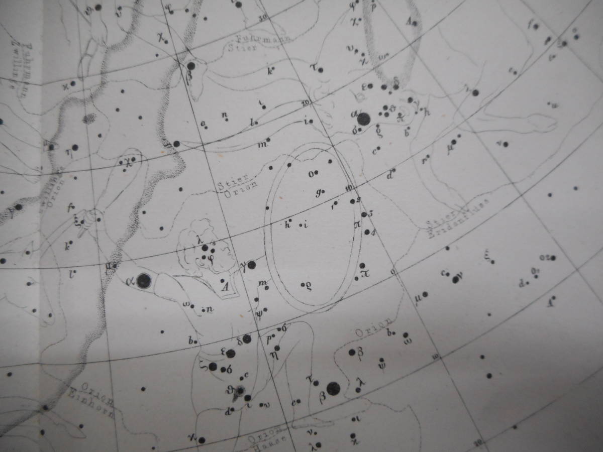 即決アンティーク天球図、天文暦学書Astronomy天体観測1854年 即決アンティーク天球図、天文暦学書Astronomy天体観測1854年