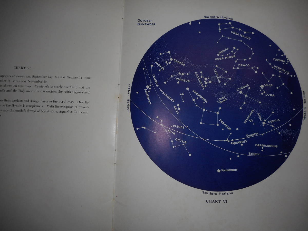 即決1920年アメリカ『シンシナティ天文台星図』 アンティーク、天球図、天文、Astronomy天体観測 Star map, Planisphere, Celestial atlas_画像7