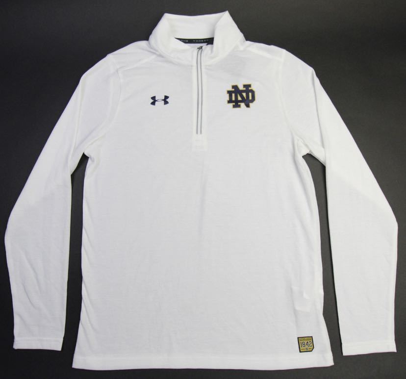 最前線の アメフト ゴルフ UA ノートルダム大学 ジャケット ホワイト SM【新品】 Tシャツ 最前線の アメフト ゴルフ UA ノートルダム大学 ジャケット ホワイト SM【新品】 Tシャツ