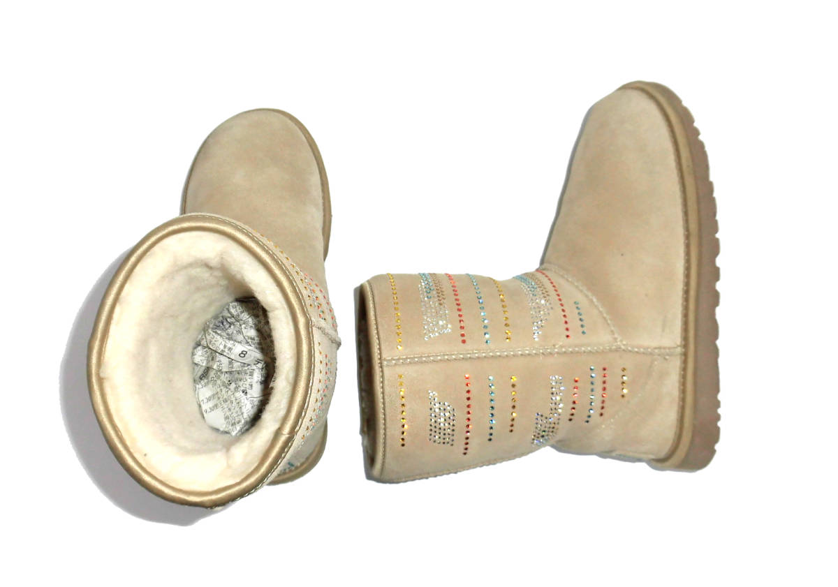 ◆定価7.7万 UGG アグ × スワロフスキー CLASSIC SHORT SERAPE BLING クラシックショート サラペ ムートンブーツ 22cm USA:5 UK:3.5_画像2