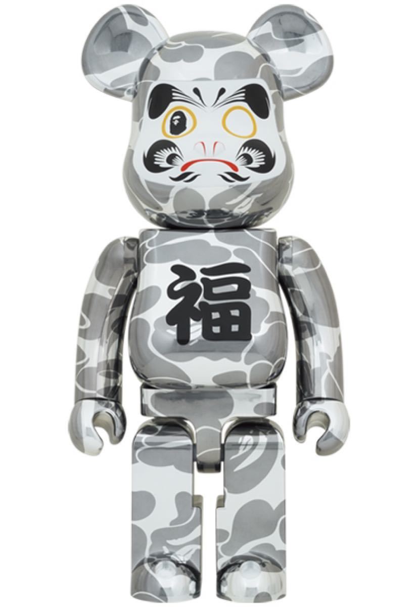 【セット販売】BE@RBRICK BAPE 達磨 銀メッキ 1000％