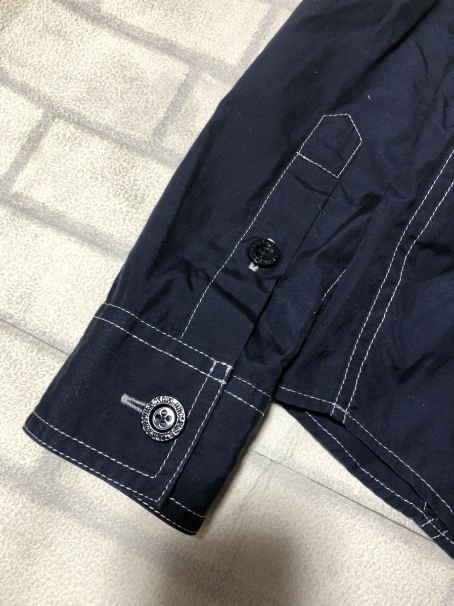 KIM JONES ARCHIVE belt shirt navy Kim Jones archive long sleeve Y2K