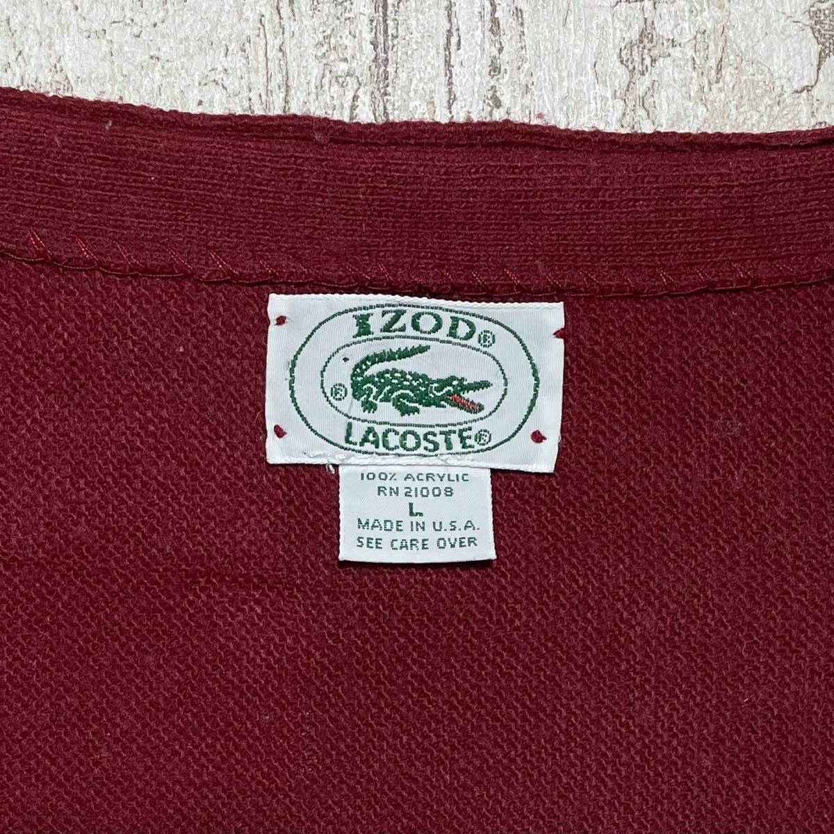 入手困難】 アイゾッドラコステ IZOD LACOSTE カーディガン L 入手困難】 アイゾッドラコステ IZOD LACOSTE カーディガン L