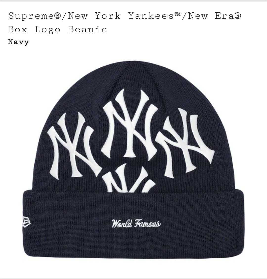 39％割引最高の品質の 即決 送料無料 Supreme シュプリーム 21AW New York Yankees ヤンキース New Era  ニューエラ Box Logo Beanie ボックスロゴ ビーニー 新品 その他帽子 メンズファッション  ファッション-WWW.FIRSTMEDIA.SWISS