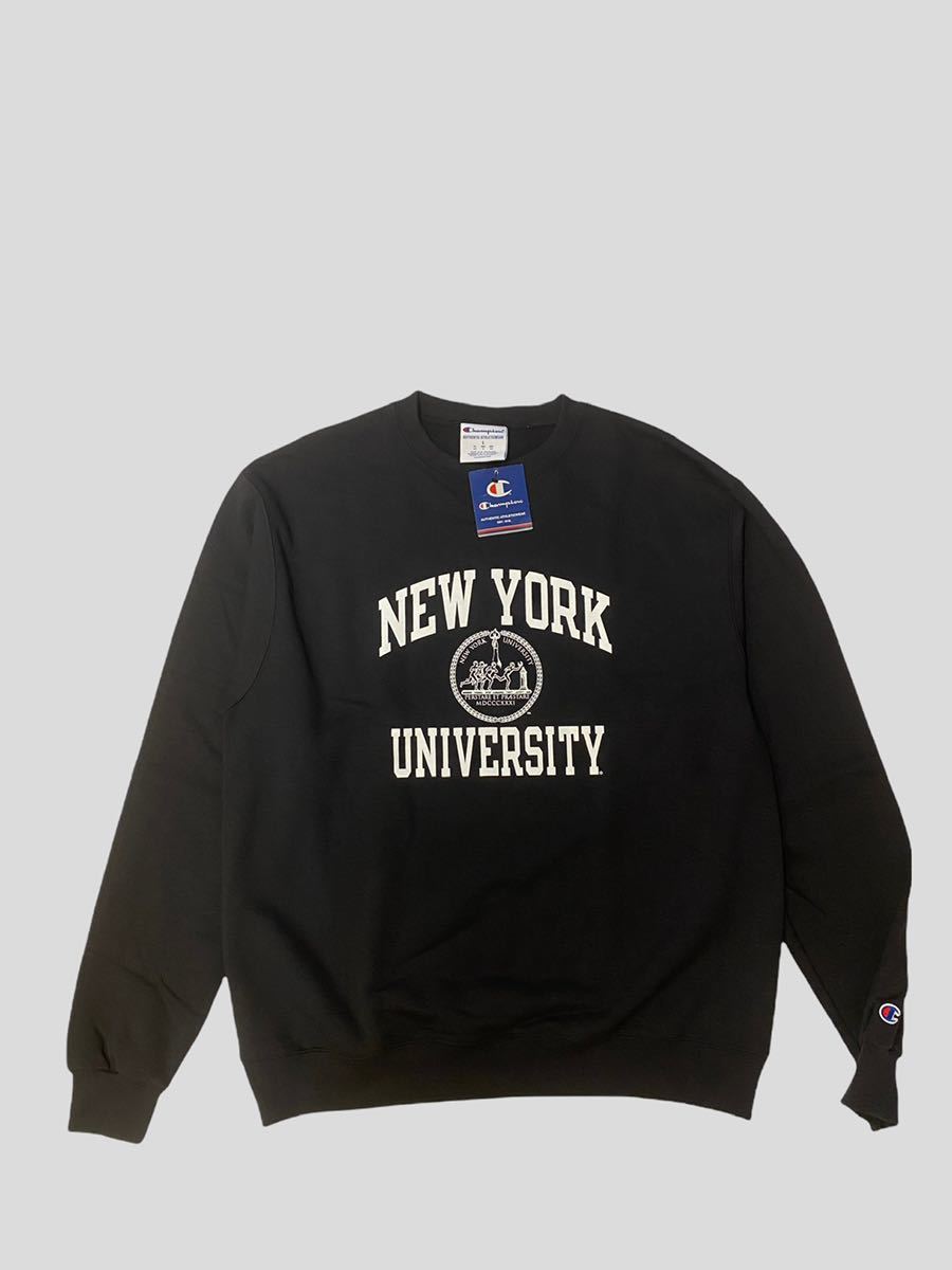 新品 New York University NYU L Champion スウェット トレーナー