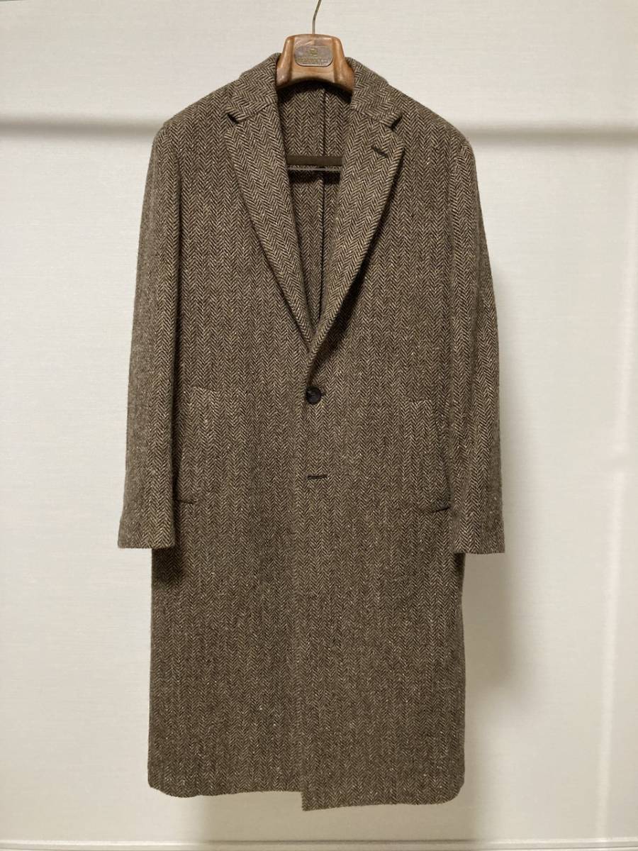 憧れの Caruso 46 ブラウン silver-star.co.il ヘリンボーン コート