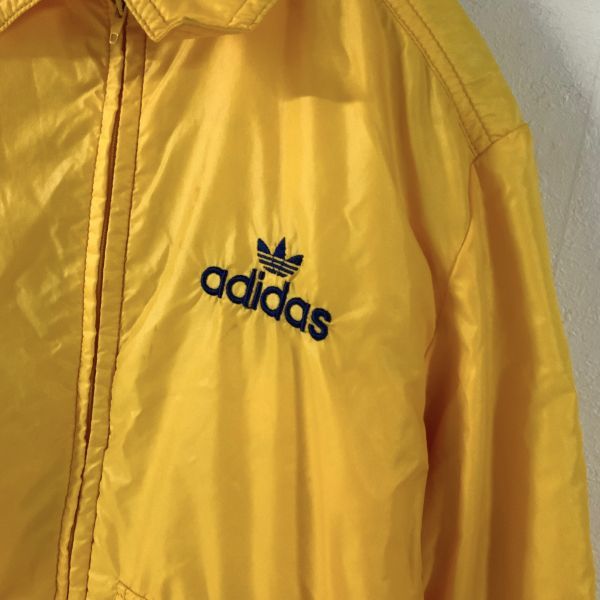 激レア ビンテージ adidas 60s 70s 初期 西ドイツタグ DIE MARKE MIT DEN 中綿ポリダウンジャケット メンズ M イエロー vintage adidas_画像3