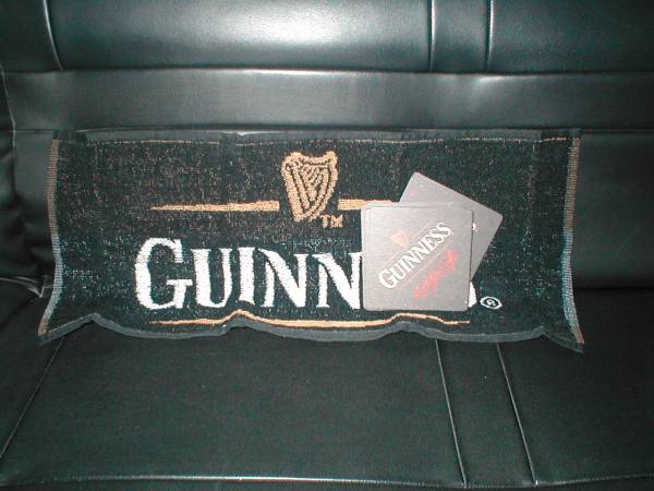 GUINNESS ギネス　BAR TOWEL＆コースター10枚　新品未使用_画像1