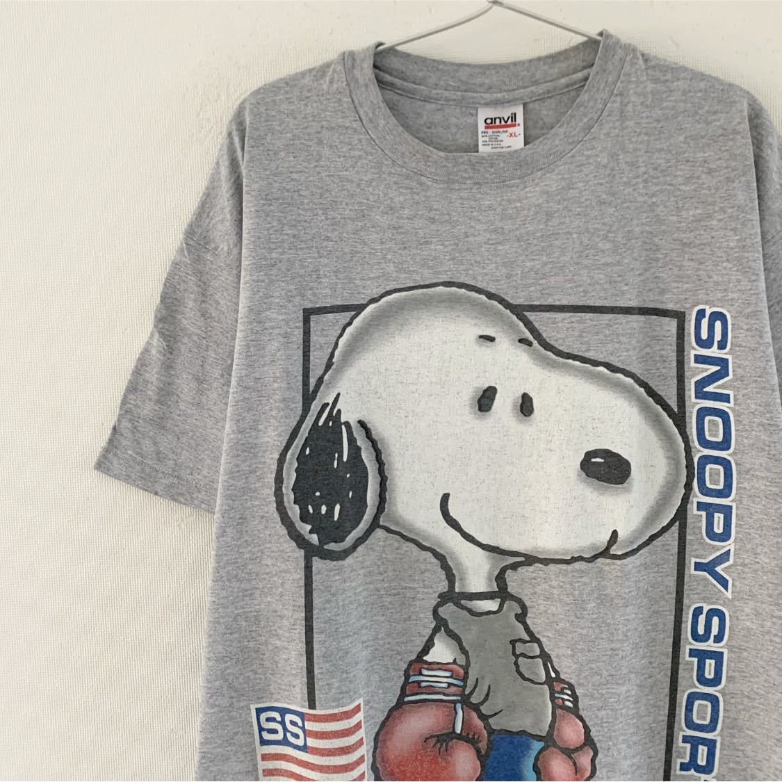 90's SNOOPY SPORT Tシャツ XL ビンテージ スヌーピー POLO SPORT ラルフローレン パロディー_画像1