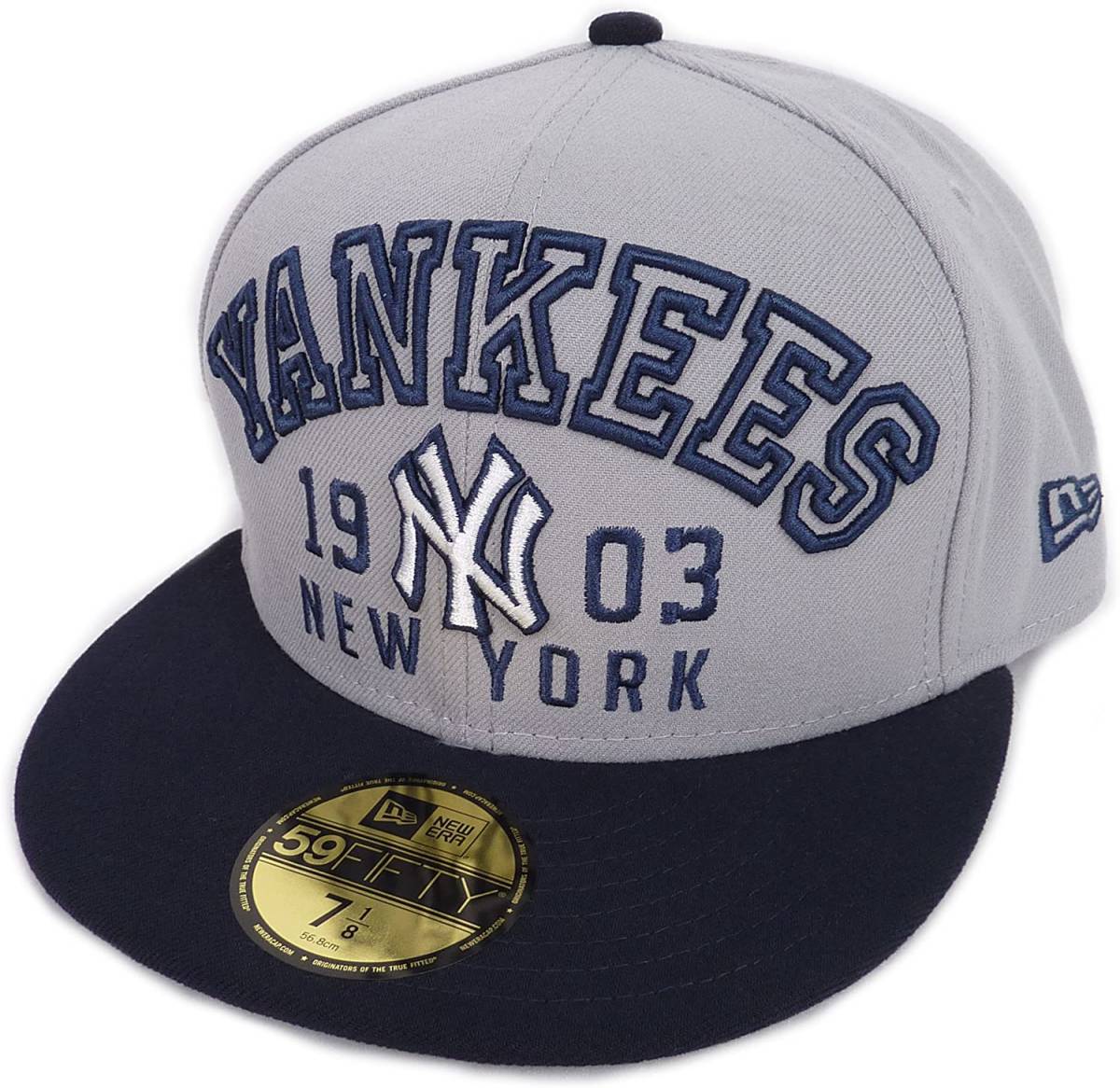 New Era ニューエラ MLB ニューヨーク ヤンキース Yankees Script 1903 ベースボールキャップ (7 55.8cm) [並行輸入品]_画像1