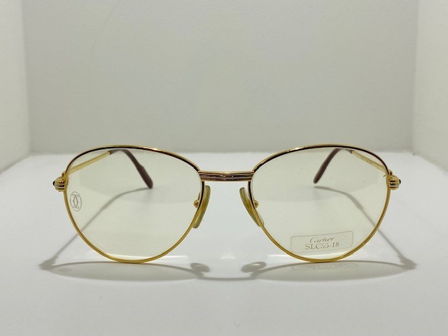 15607】 Cartier カルティエ トリニティ 眼鏡 サングラス サファイア付