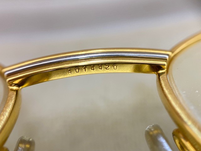 15607】 Cartier カルティエ トリニティ 眼鏡 サングラス サファイア付