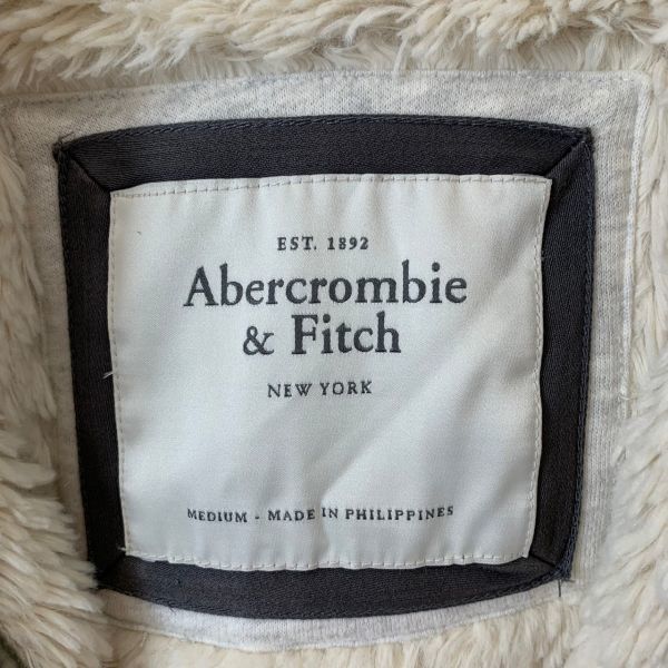 [KWT1514] Abercrombie＆Fitch 内ボアフード付パーカー レディース ホワイト M 80の画像4