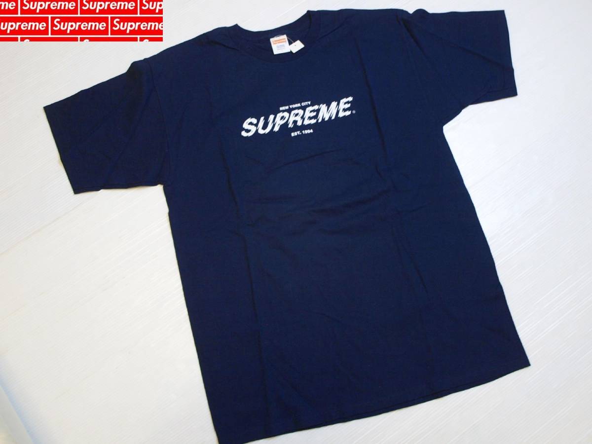 受注生産品 シュプリーム Supreme Tシャツ ネイビー サイズL econet.bi