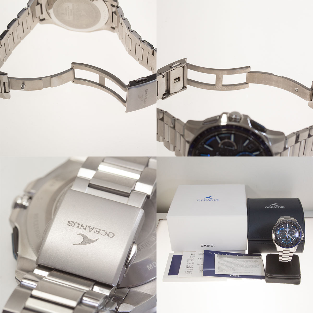  прекрасный товар [CASIO/ Casio ]OCEANUS/ Oceanus OCW-G1100-1AJF full metal GPS Hybrid радиоволны солнечный мужские наручные часы 